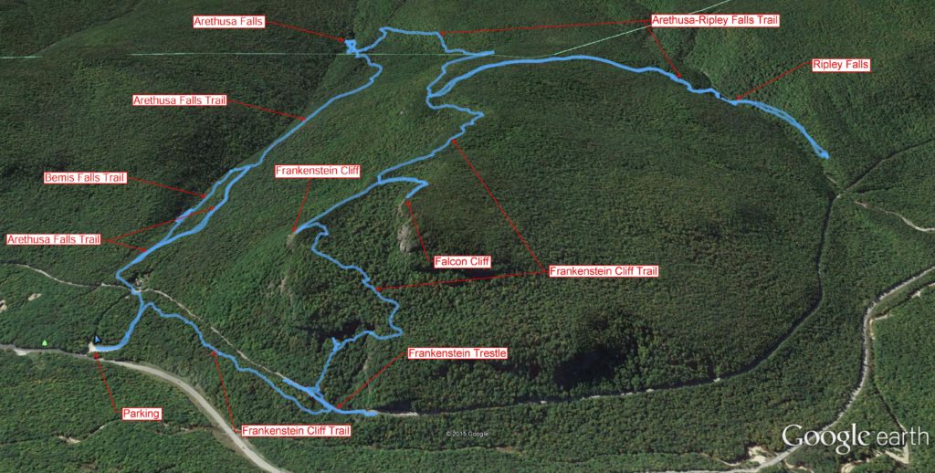 Arethusa Falls and Ripley Falls Trail Maps