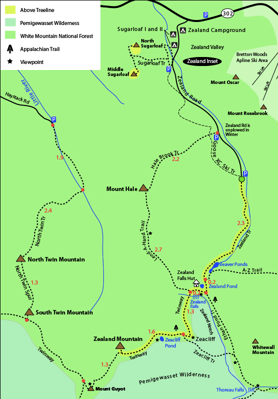 Trail Map Zealand Mountain Courtesy