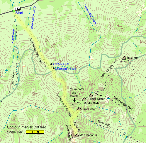 Mount Chocorua Trail Map