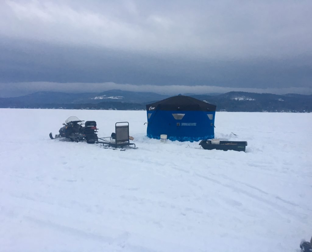 Ice Fishing Lake Winnipesaukee