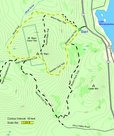 Mount Major Trail Map