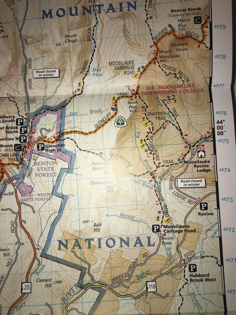 Glencliff Trail Map - Mount Moosilauke