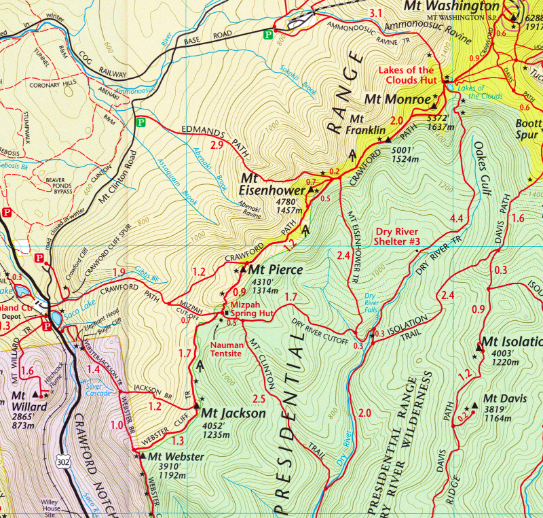 Mount Eisenhower Trail Map