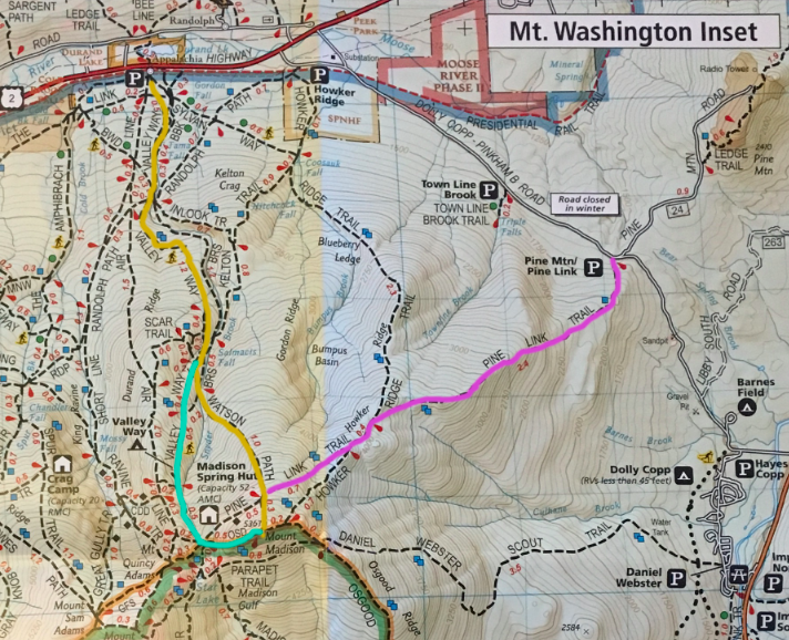 Mount Madison Trail Map