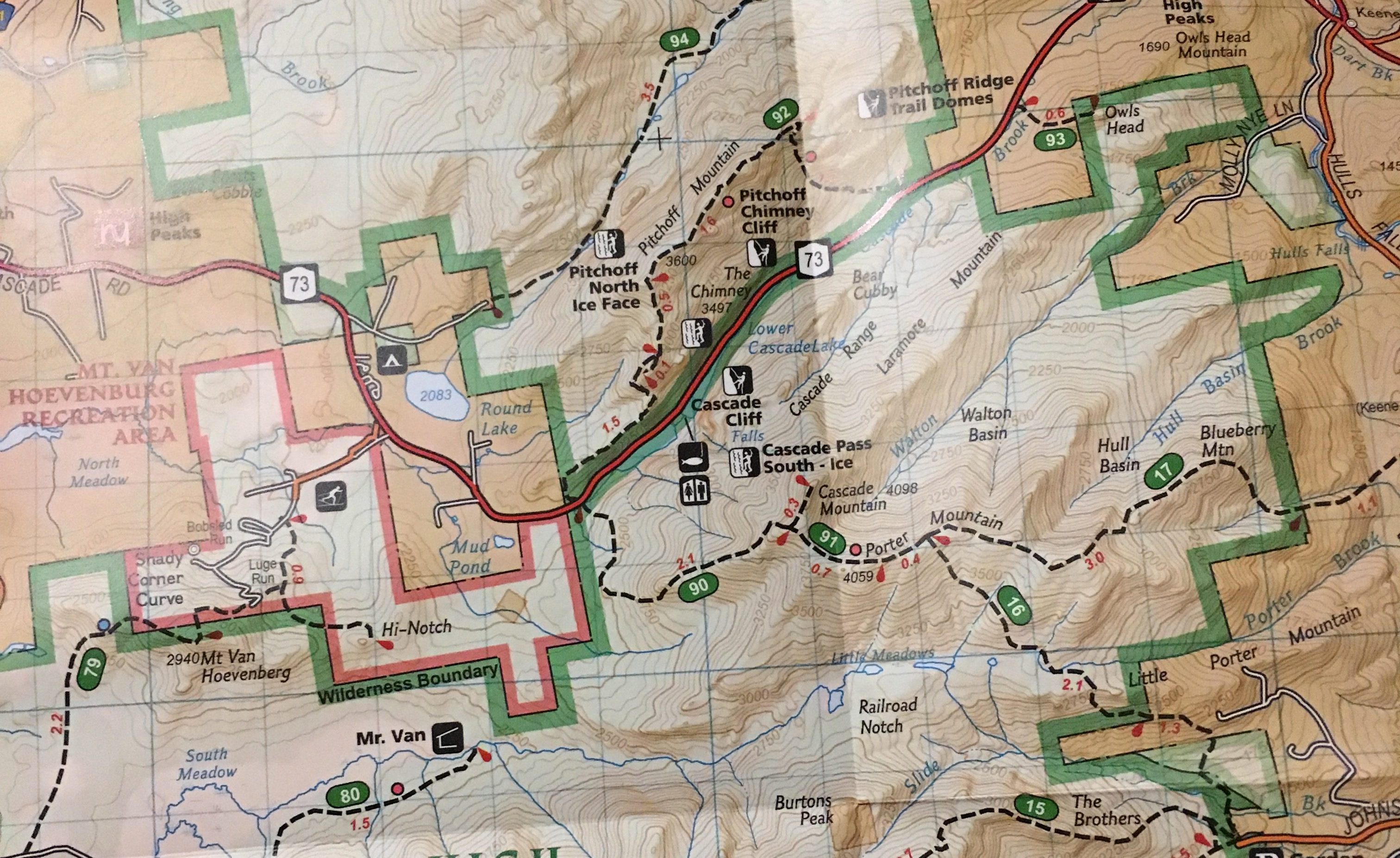 Cascade Mountain Trail Map