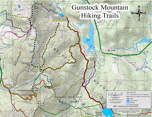 Gunstock Hiking Trail Map