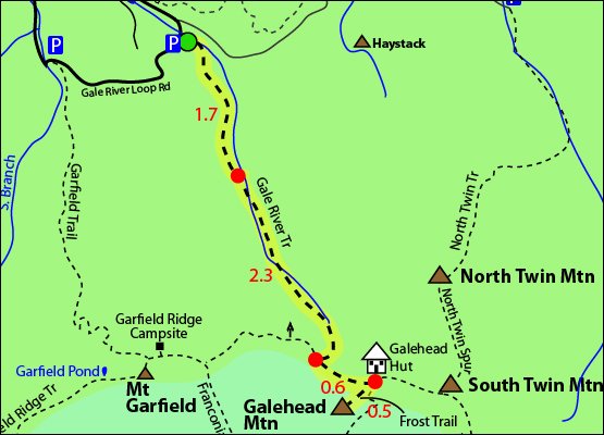Galehead Mountain Trail Map