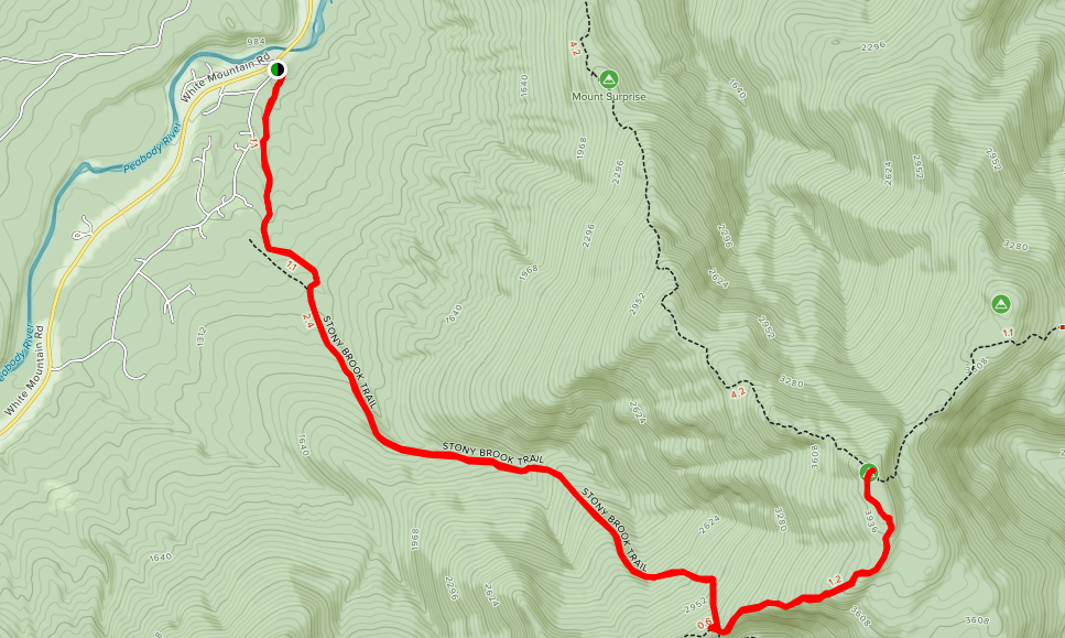 Mount Moriah Stony Brook Trail Map