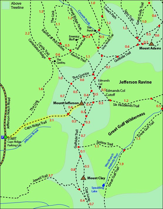 Mount Jefferson Trail Map