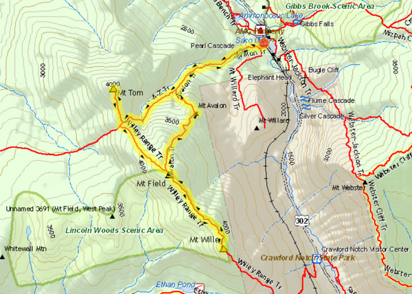 Mount Avalon Trail Map