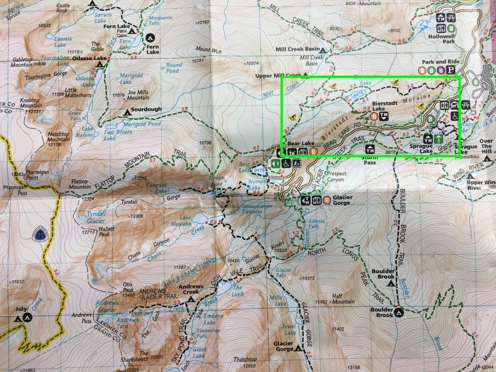 Bierstadt Lake Colorado Trail Map