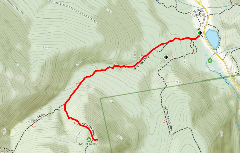 Mount Avalon Trail Map