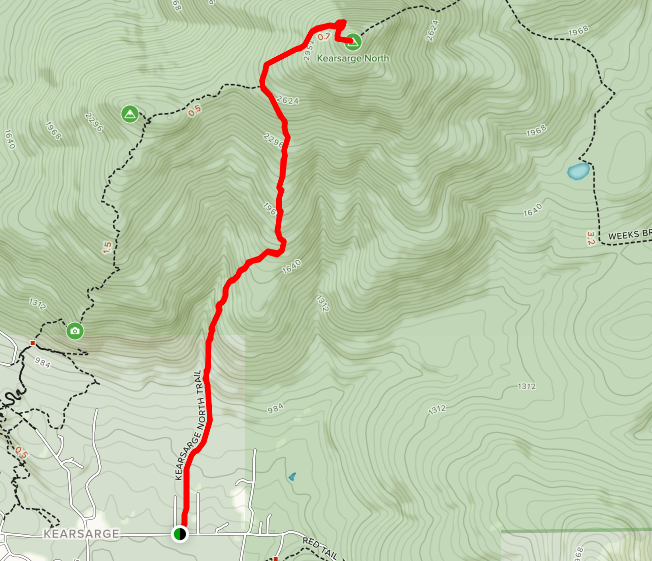 Mount Kearsage North Trail Map