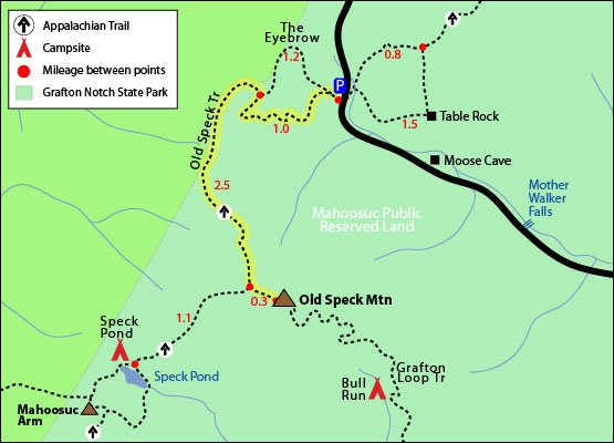 Old Speck Mountain Trail Map