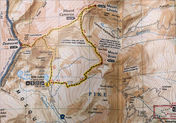 Mount Democrat Trail Map