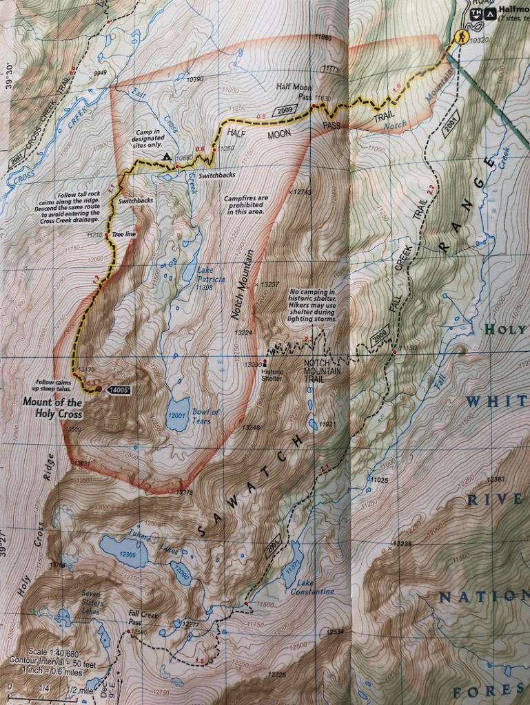 Mount Of The Holy Cross Trail Map