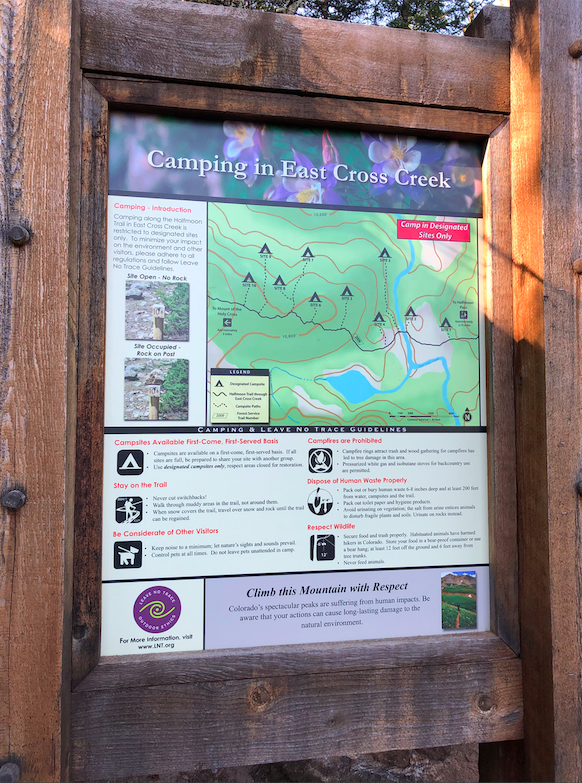 Mount of The Holy Cross Trailhead Sign 2