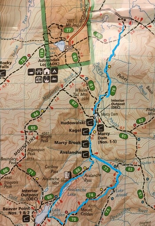 Mount Colden Trail Map