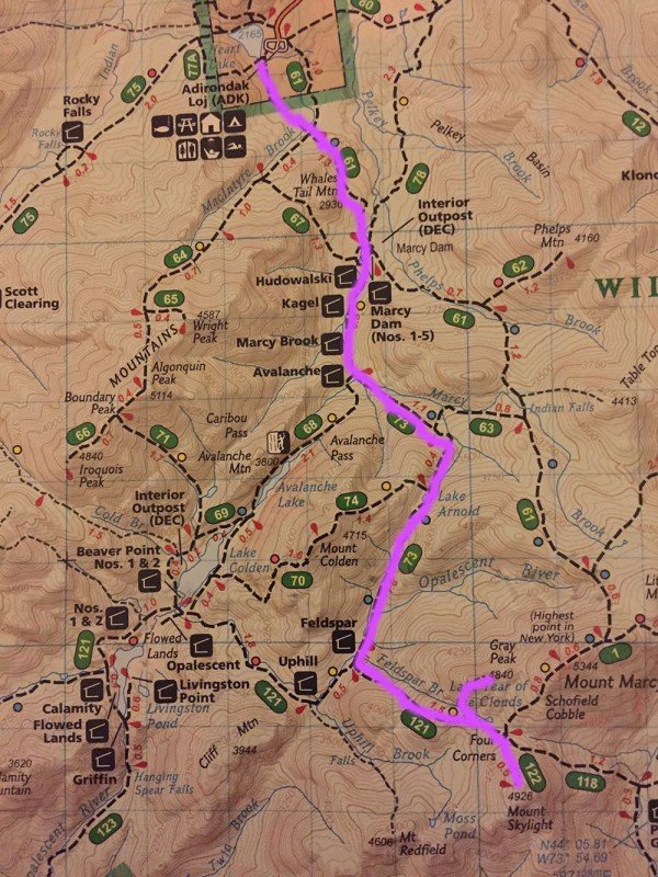 Gray Peak Hiking Trail Map