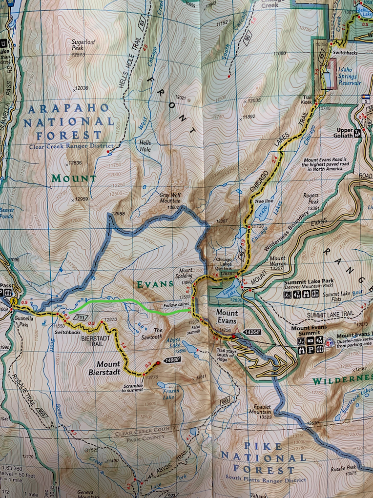 Mount Evans Trail Map