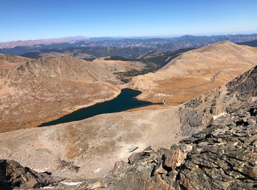 Views of Summit Lake from Mount Evans Summit