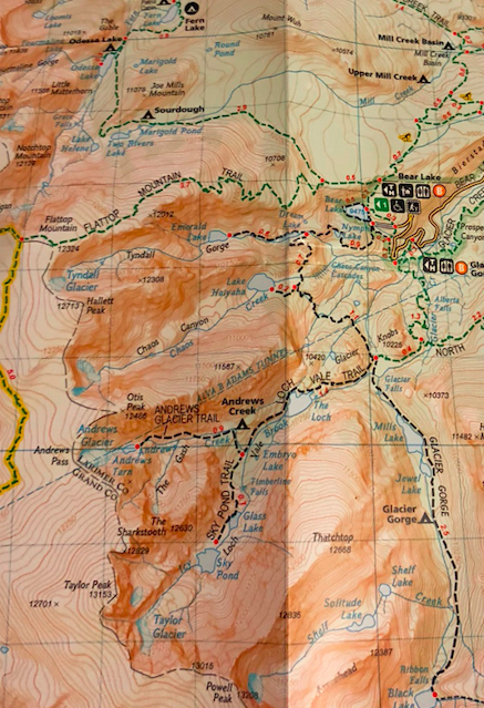 Mills Lake Colorado Trail Map