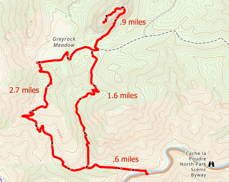 Greyrock Mountain Trail Map