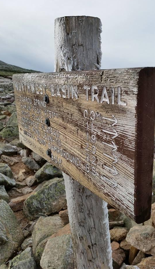 Trail Marker on Northwest Basin Trail