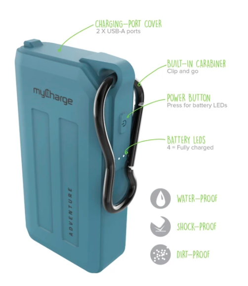 myCharge Portable Charger Adventure Series Features