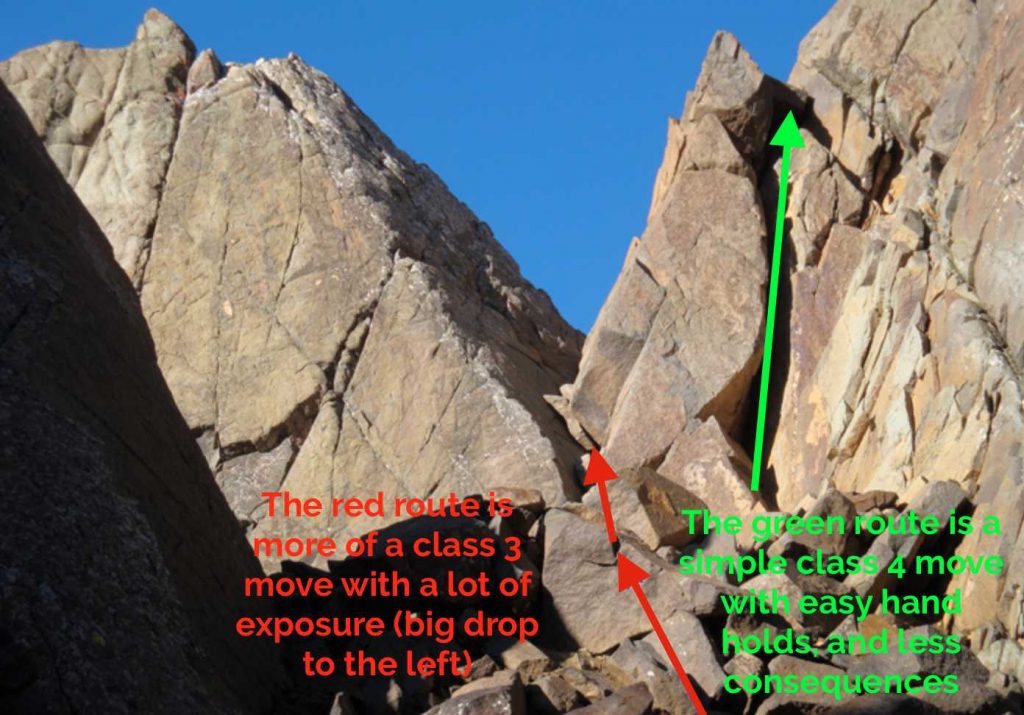 Mount Sneffels climbing section (the crux)