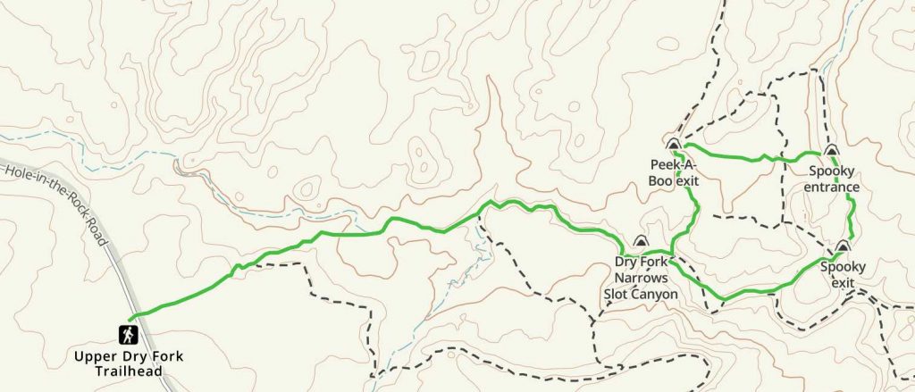 Upper Dry Fork Trailhead Map