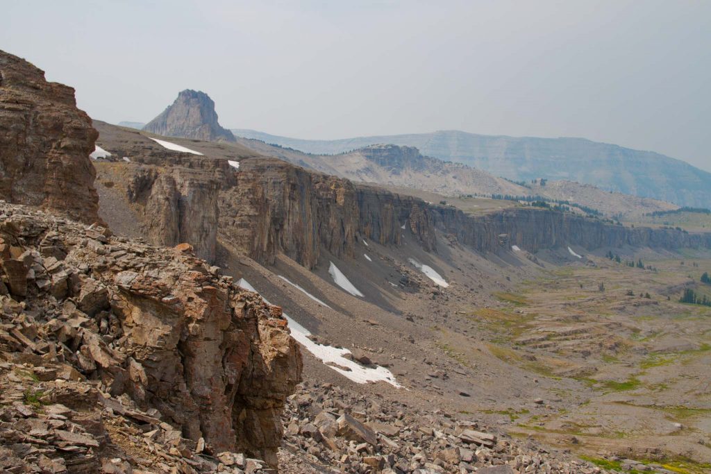 Cliffs along the Teton Crest Trail