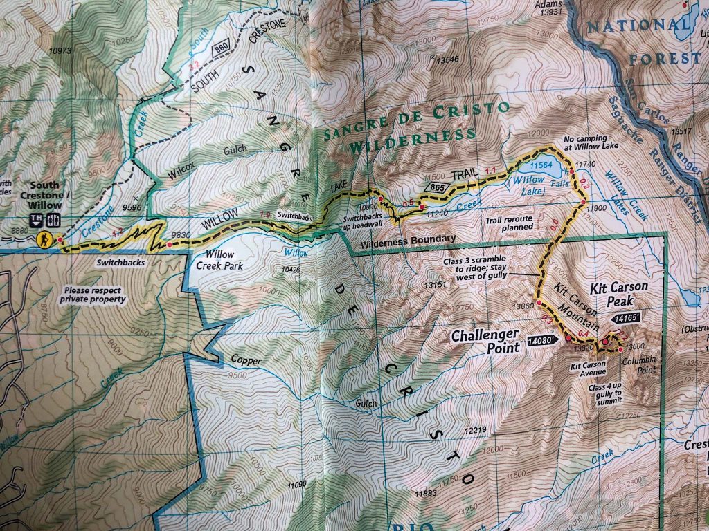 Kit Carson And Challenger Trail Map