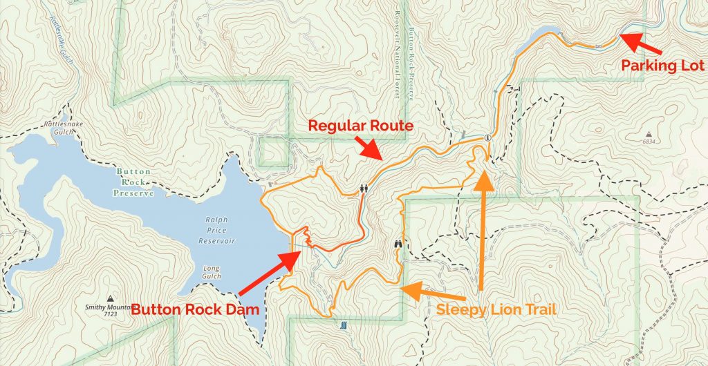 Button Rock Preserve And Sleepy Lion Map