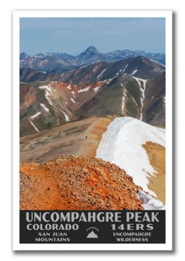 Uncompahgre Peak, Colorado 14er Poster