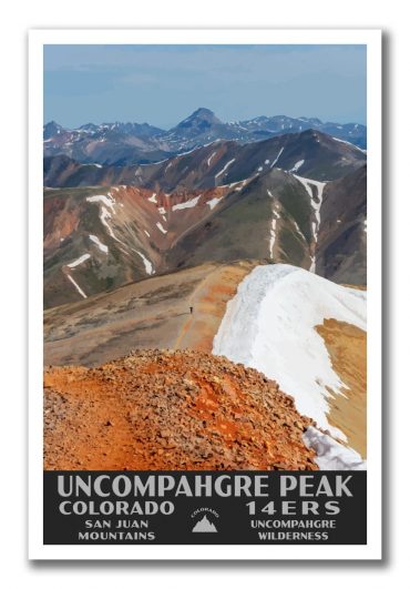 Uncompahgre Peak, Colorado 14er Poster