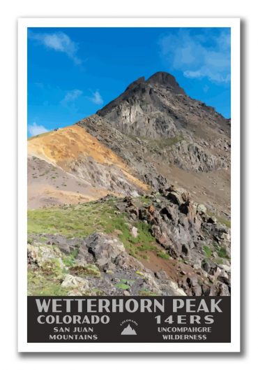 Wetterhorn Peak, Colorado 14er Poster