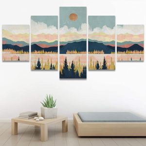 Canvas Prints Of Mountains In A Shape