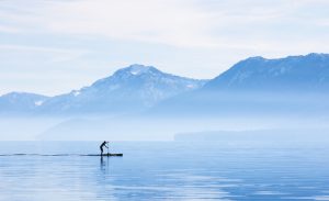 Paddleboarding on Lake Tahoe