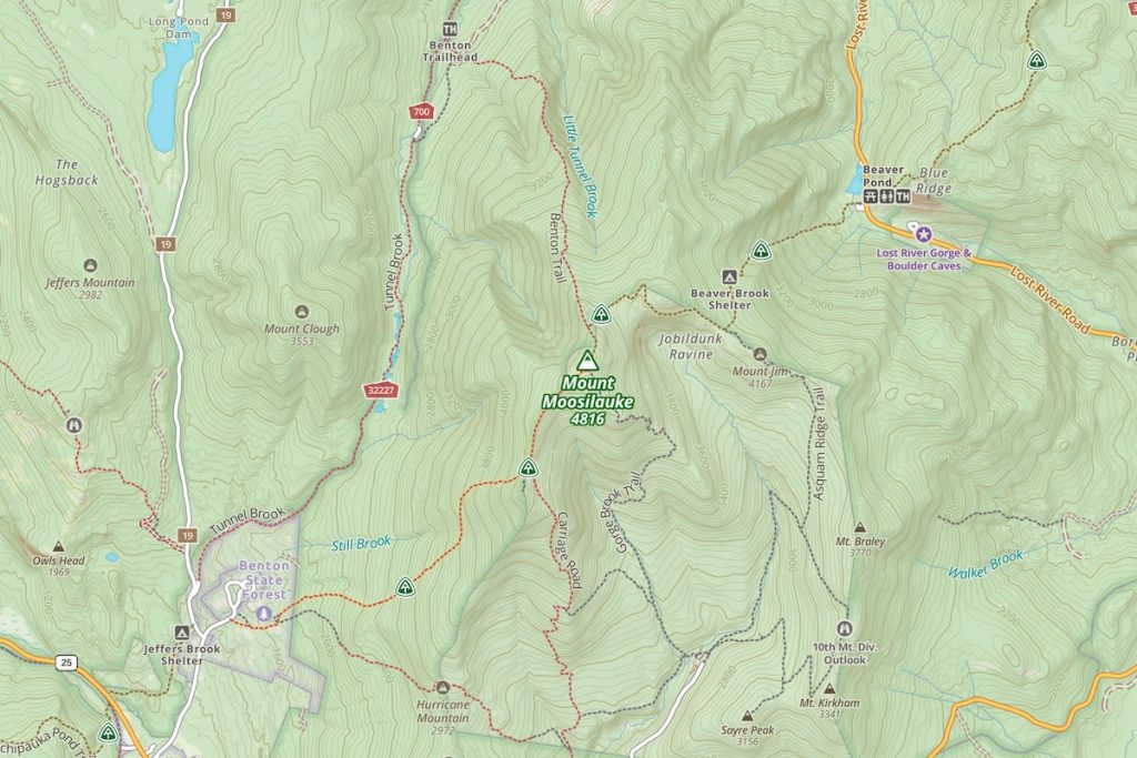 Mount Moosilauke Trail Map