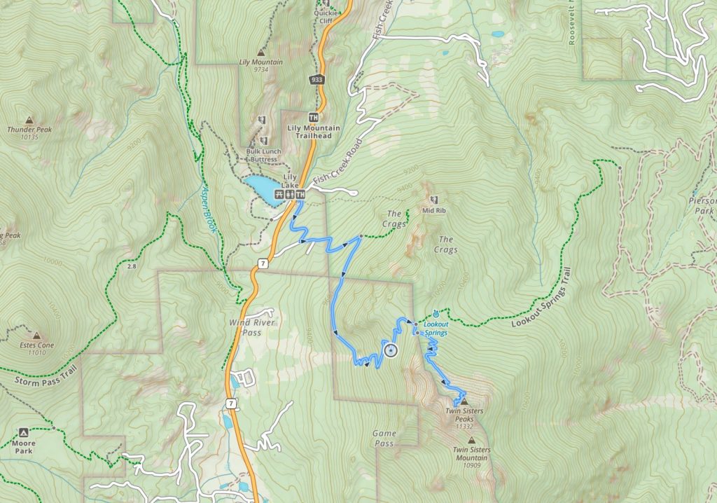 Twin Sisters Peaks Trail Map
