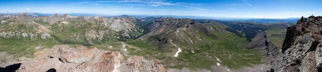 Panoramic views from the summit of Uncompahgre