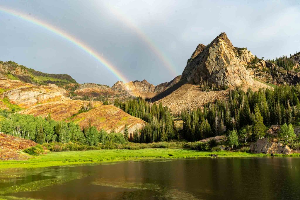 Lake Blanche with rainbows
