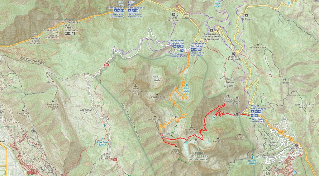 Mount Timpanogos Trail Map