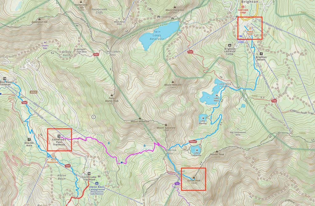 Sunset Peak Trail Map