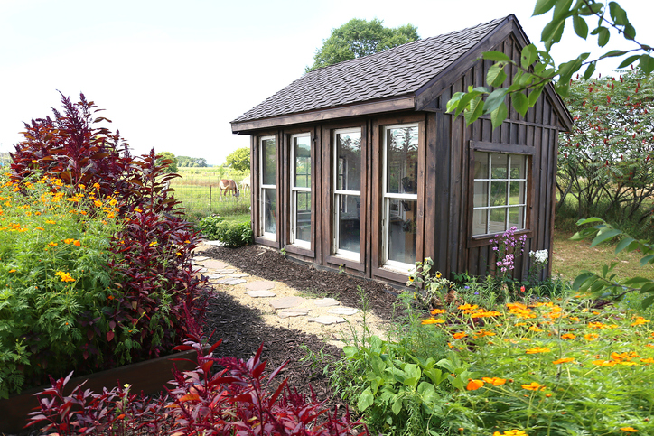 A shed with windows like this can create a greenhouse like effect.