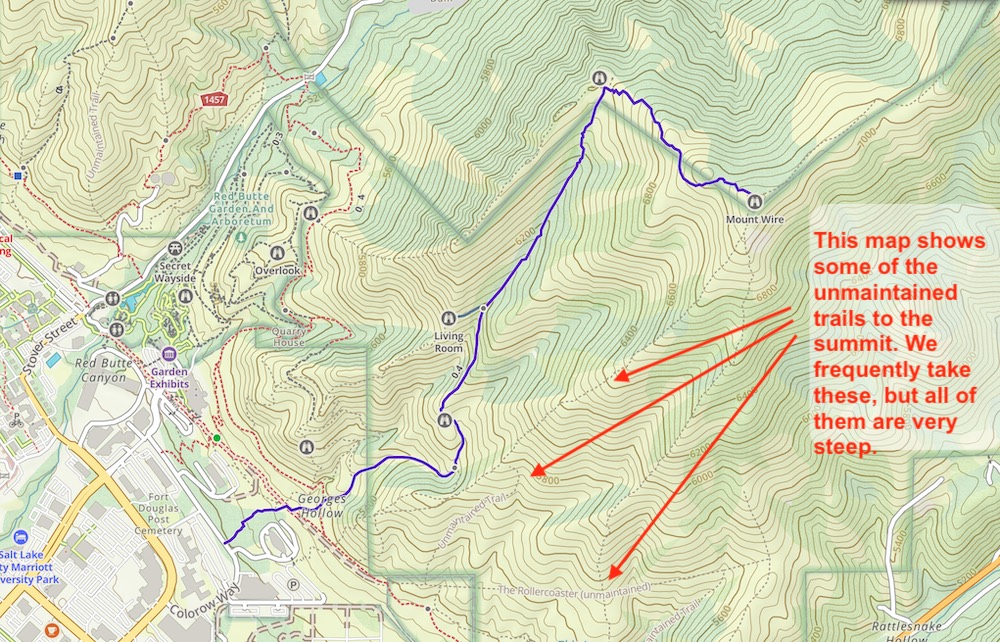 Mount Wire, UT Trail Map