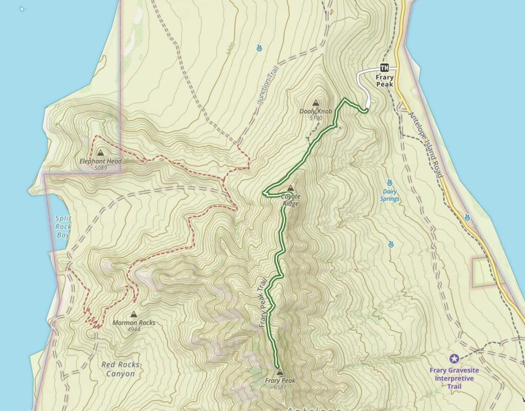 Frary Peak Trail Map