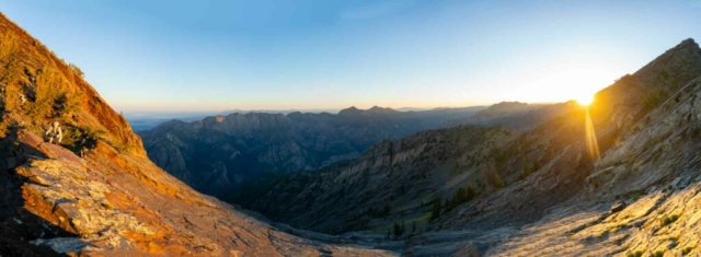 Panorama from the ridge before Twin Peaks